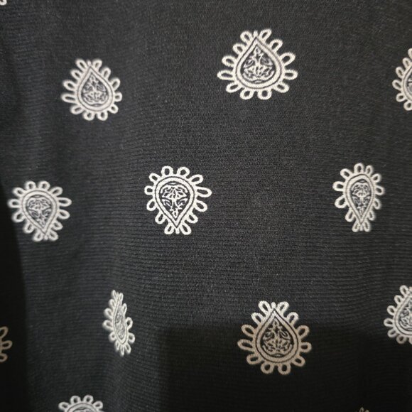 Style & Co. Women's Black & White Floral Button-Up Blouse Size Large (Petite) - Picture 7 of 7